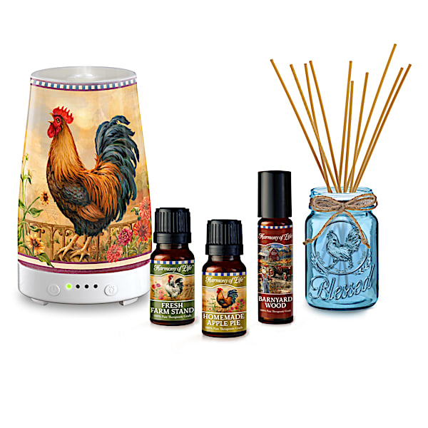 Country Home Essential Oils With Light-Up Diffuser