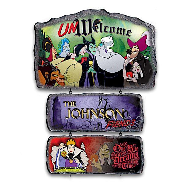 Disney Villains Personalized Un-Welcome Sign Collection