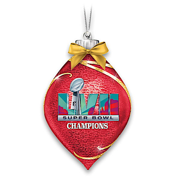 Chiefs Super Bowl LVII Lighted Glass Ornament Collection