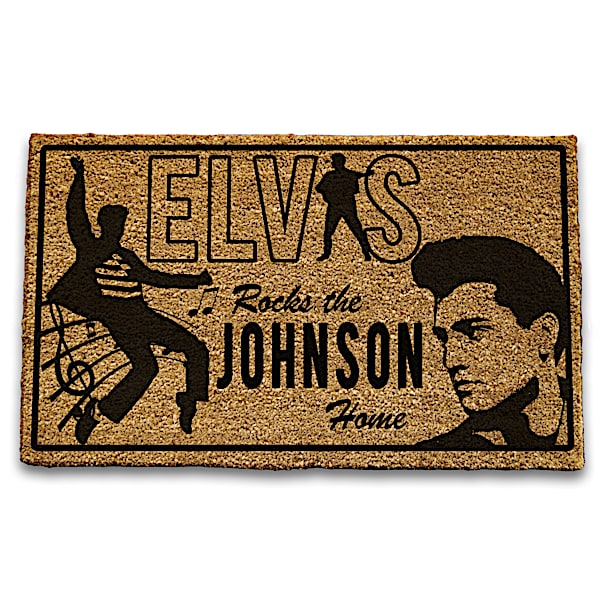 Elvis Presley Seasonal Personalized Welcome Mat Collection
