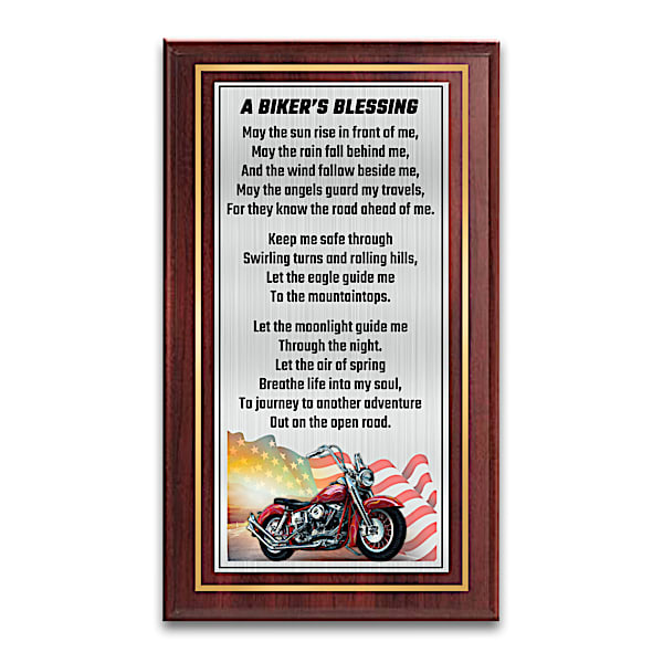 Marc Lacourciere Biker Art Wooden Wall Plaques With Prayers