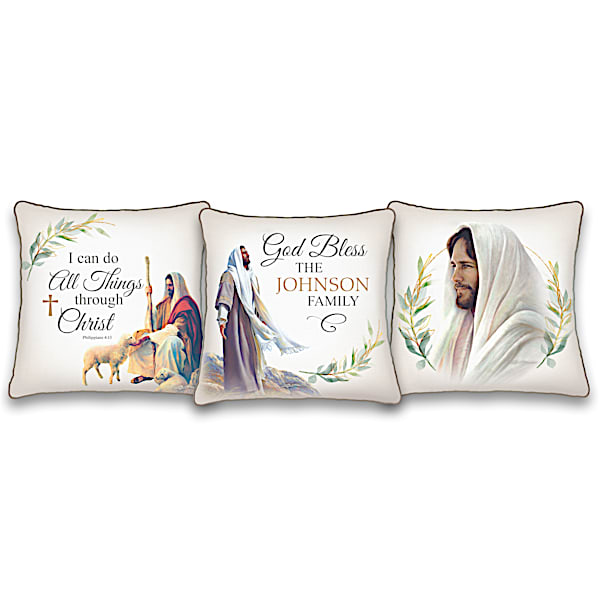 Greg Olsen Religious Art Personalized Pillow Collection