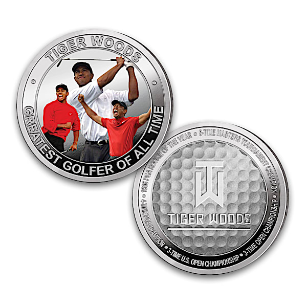 Tiger Woods Greatest Golfer Of All Time Coins And Display