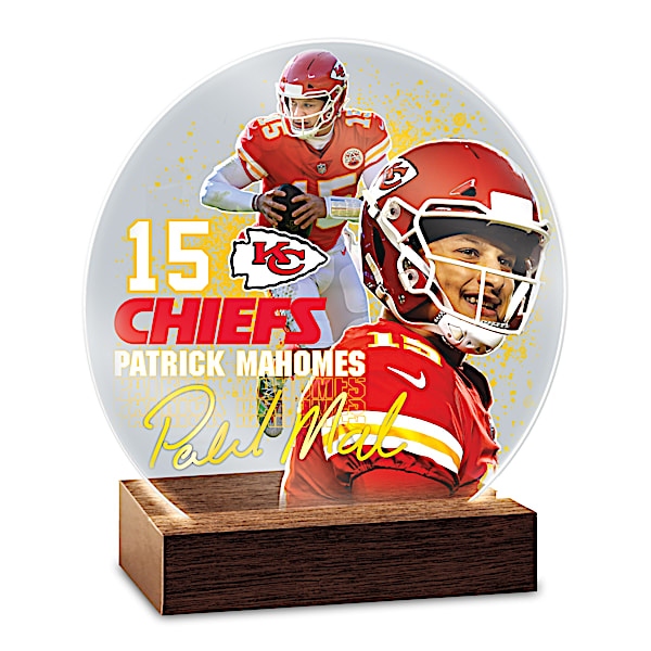 Kansas City Chiefs Illuminated Glass Art Sculptures