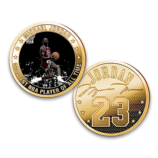 Michael Jordan NBA Tribute Game Tickets And Golden Bonze Coins