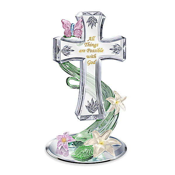 Crystal Crosses With Inspirational Words Of Scripture