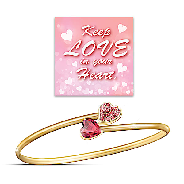 Seasonal Crystal Bangle Bracelets With Collector's Box