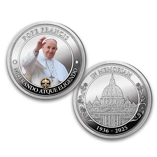 Pope Francis Memorial Proof Coins And Display Box