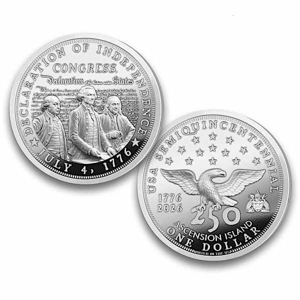 USA 250th Anniversary Legal Tender Silver Dollar Coins