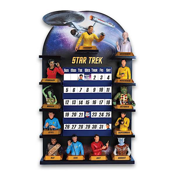 STAR TREK Perpetual Calendar Collection With Display
