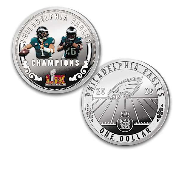Philadelphia Eagles Legal Tender Super Bowl Coins & Display