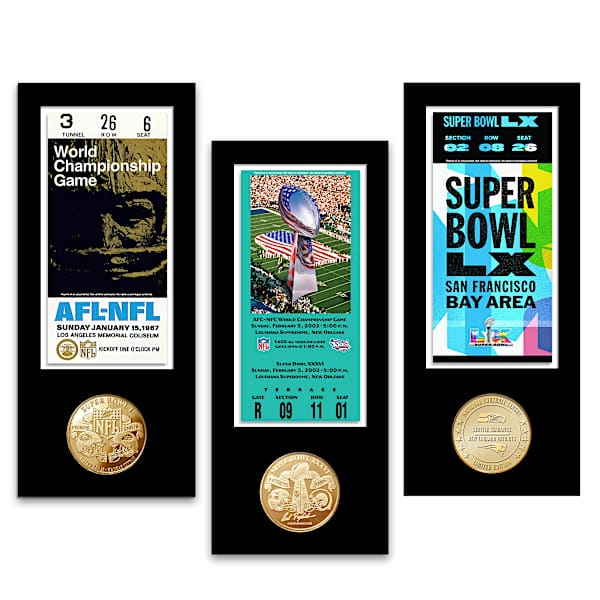 The Super Bowl 60th Anniversary Coin And Ticket Collection