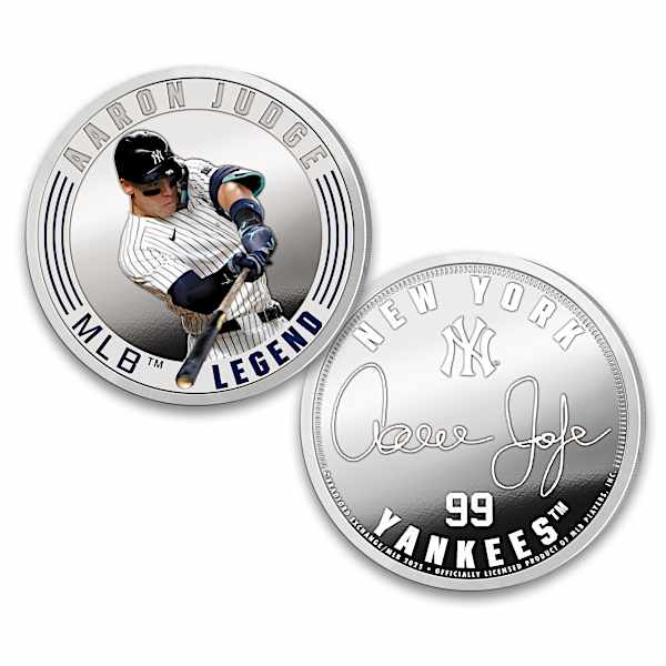 New York Yankees 99% Silver-Plated MLB Proof Coins With Color Images
