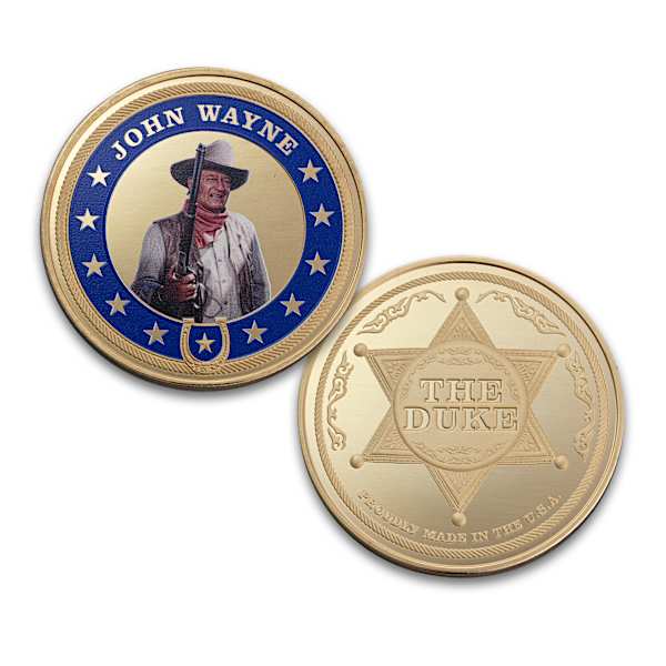 John Wayne Commemorative Golden Bronze Challenge Coins