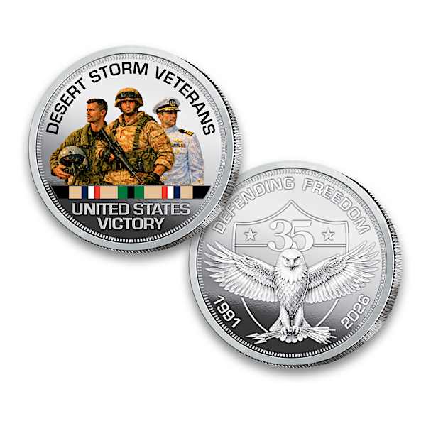 Desert Storm 35th Anniversary Proof Coins And Display Case