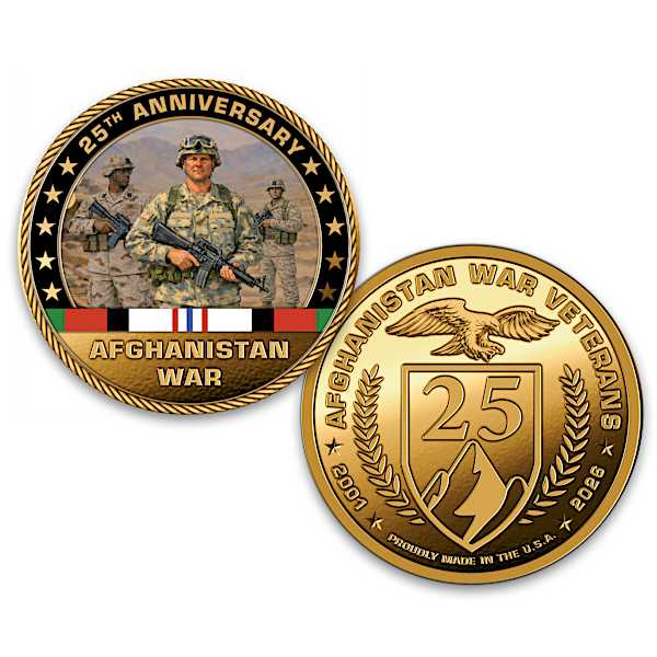Afghanistan War 25th Anniversary Challenge Coin Collection