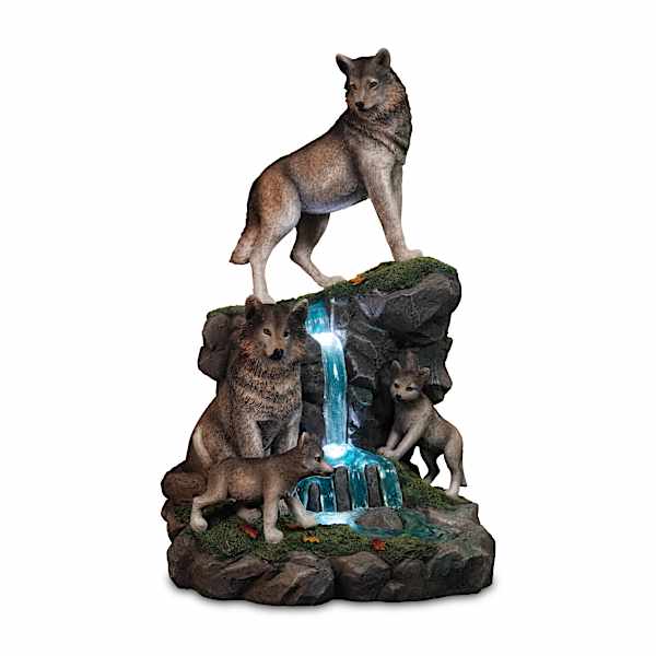 Al Agnew Illuminated Wolf Sculpture Collection