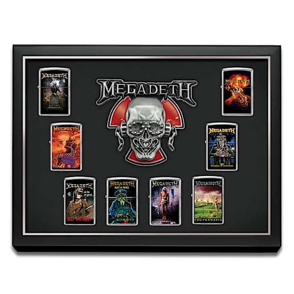 Zippo® Lighters With Firefighter Imagery With A Wall Display
