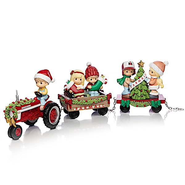 Precious Moments Merry Christmas Farmall Hayride Figurines