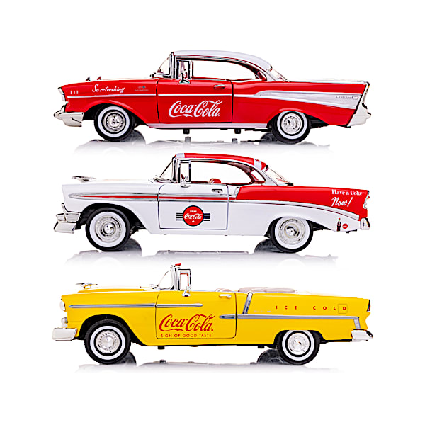 1:18-Scale COCA-COLA Bel Air Diecast Cars With Display