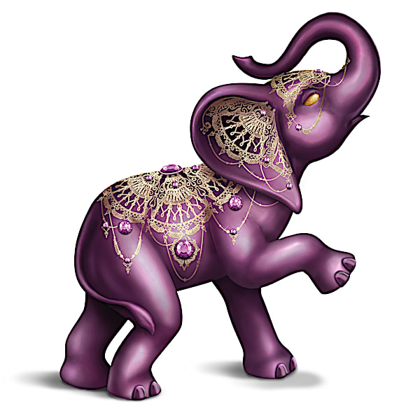 Blake Jensen Parade Of Purple Elephant Figurine Collection