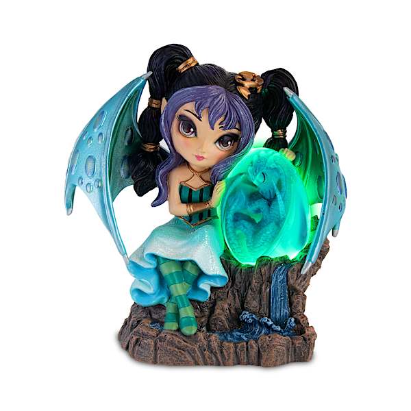 Jasmine Becket-Griffith Fairy & Lighted Dragon Egg Figurines