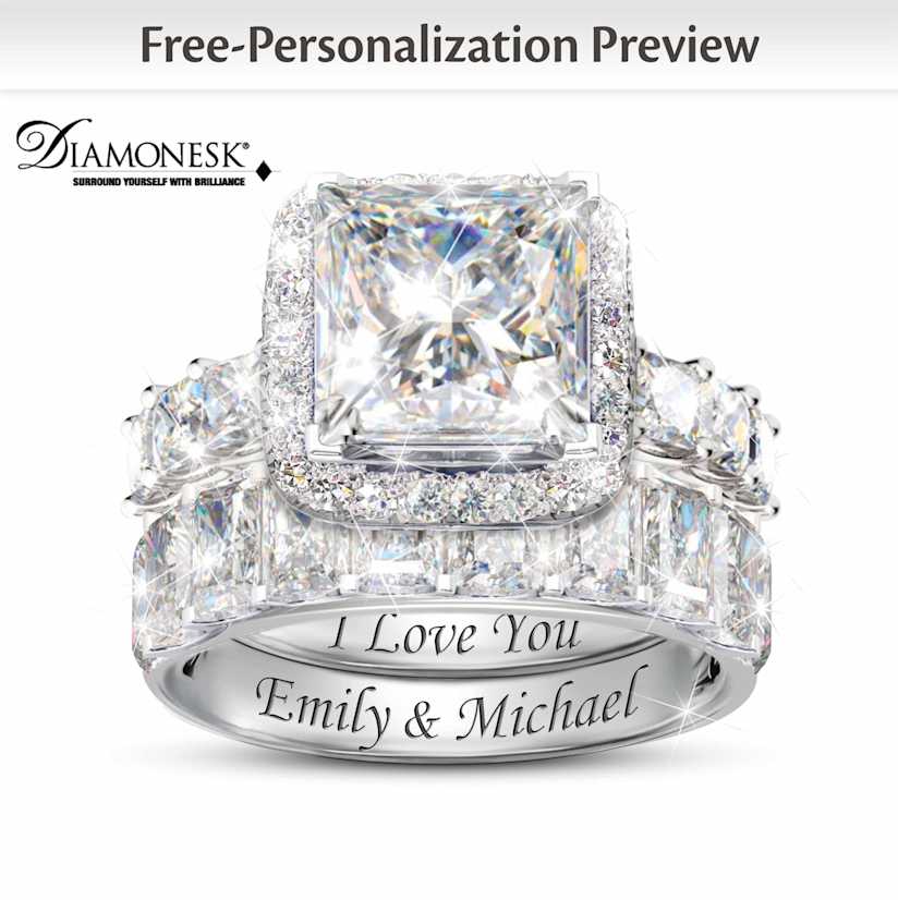 Brilliance of Our Love Personalized Bridal Ring Set