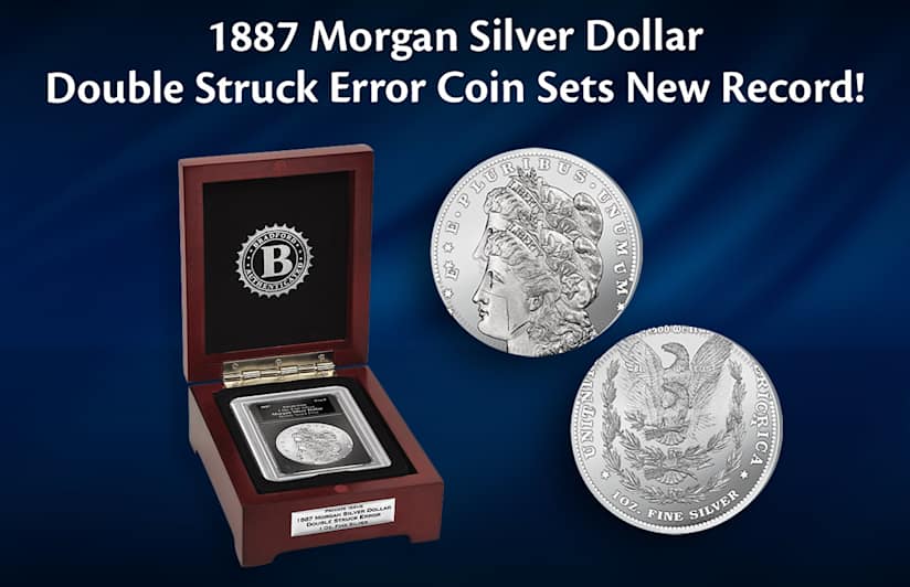 1887 Morgan Silver Dollar Double Struck Error Coin Sets New Record