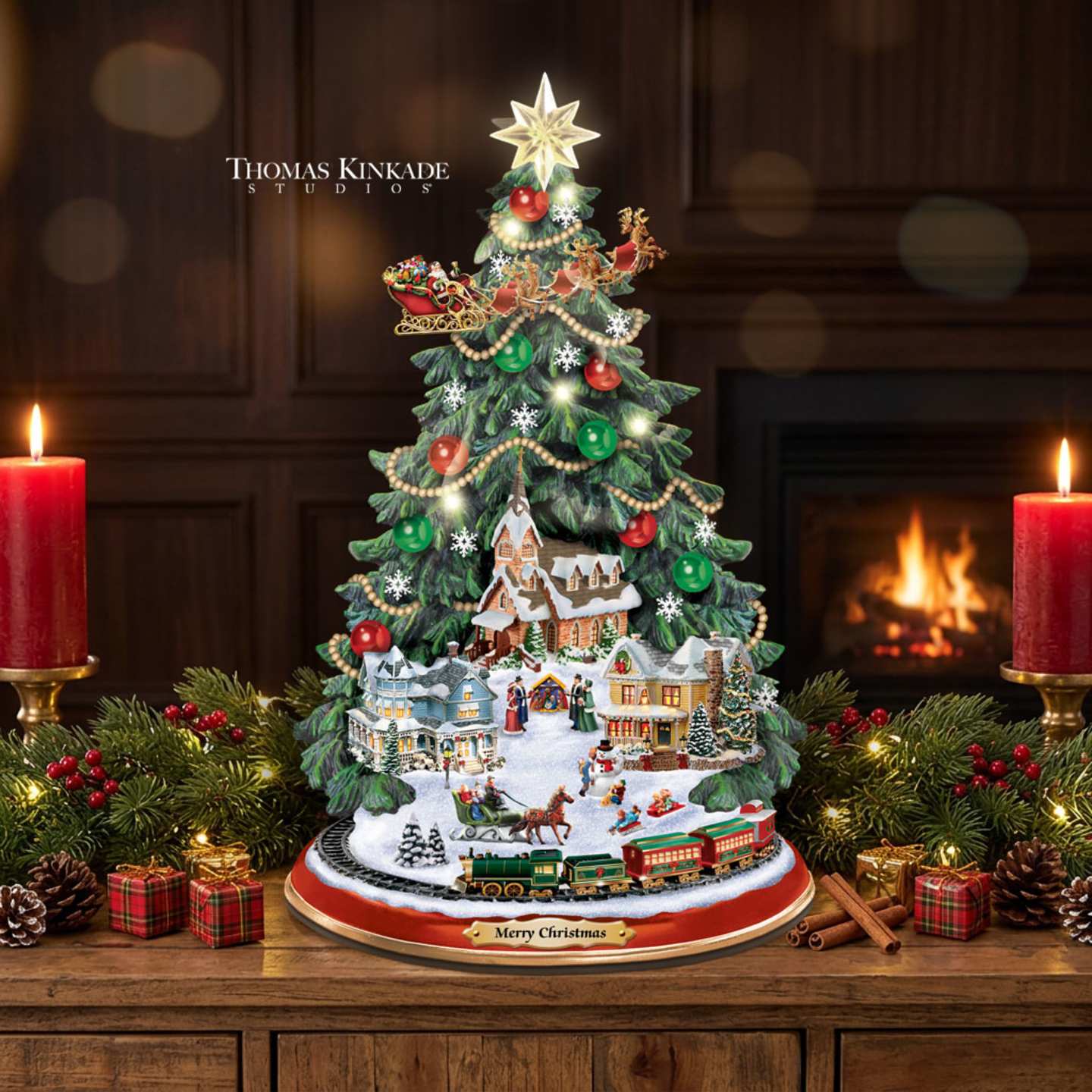 Thomas Kinkade Studios A Classic Christmas Tree
