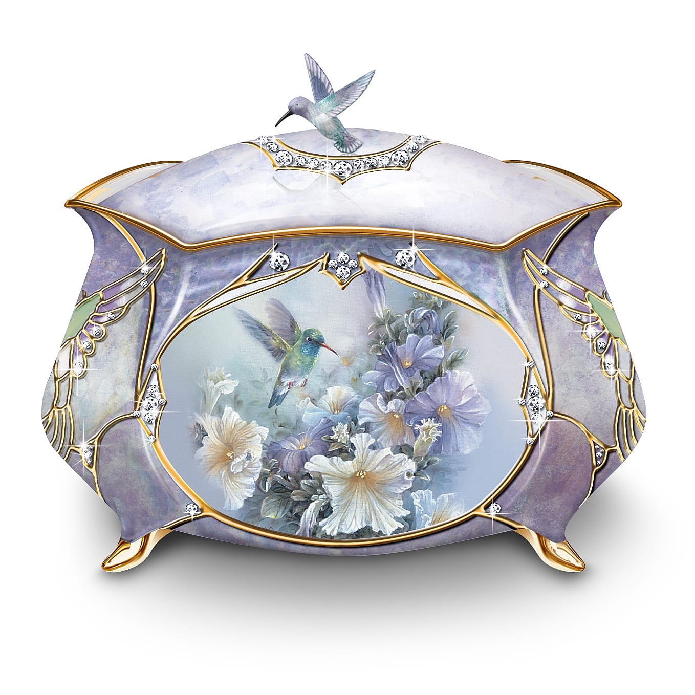 Lena Liu Hummingbirds Porcelain Music Box The Bradford Exchange