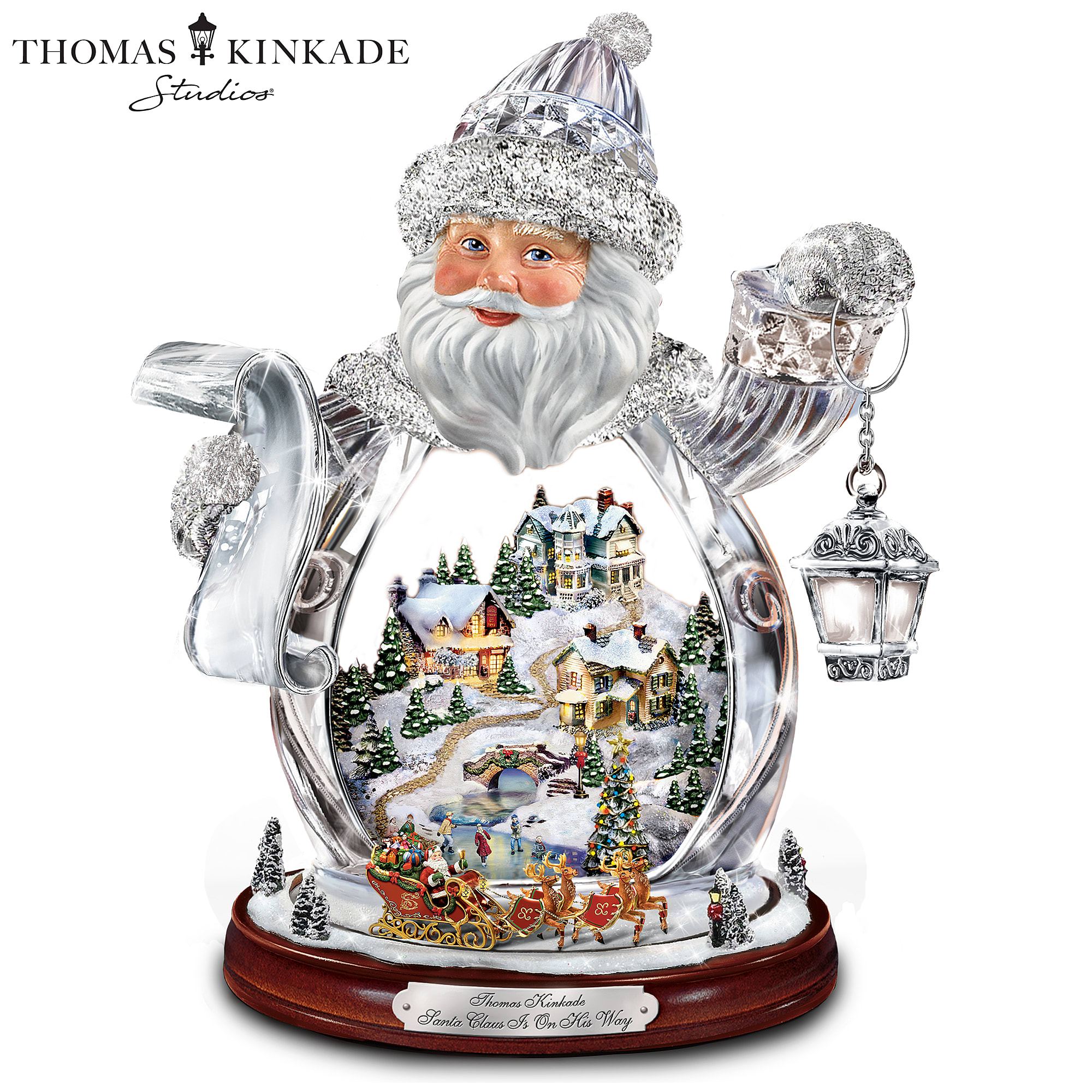 Thomas Kinkade Lionel Santa's Special Delivery Leinwandbild – 20,3 X 25,4 Cm, Galerie Wrap, Fertig Zum Aufhängen
