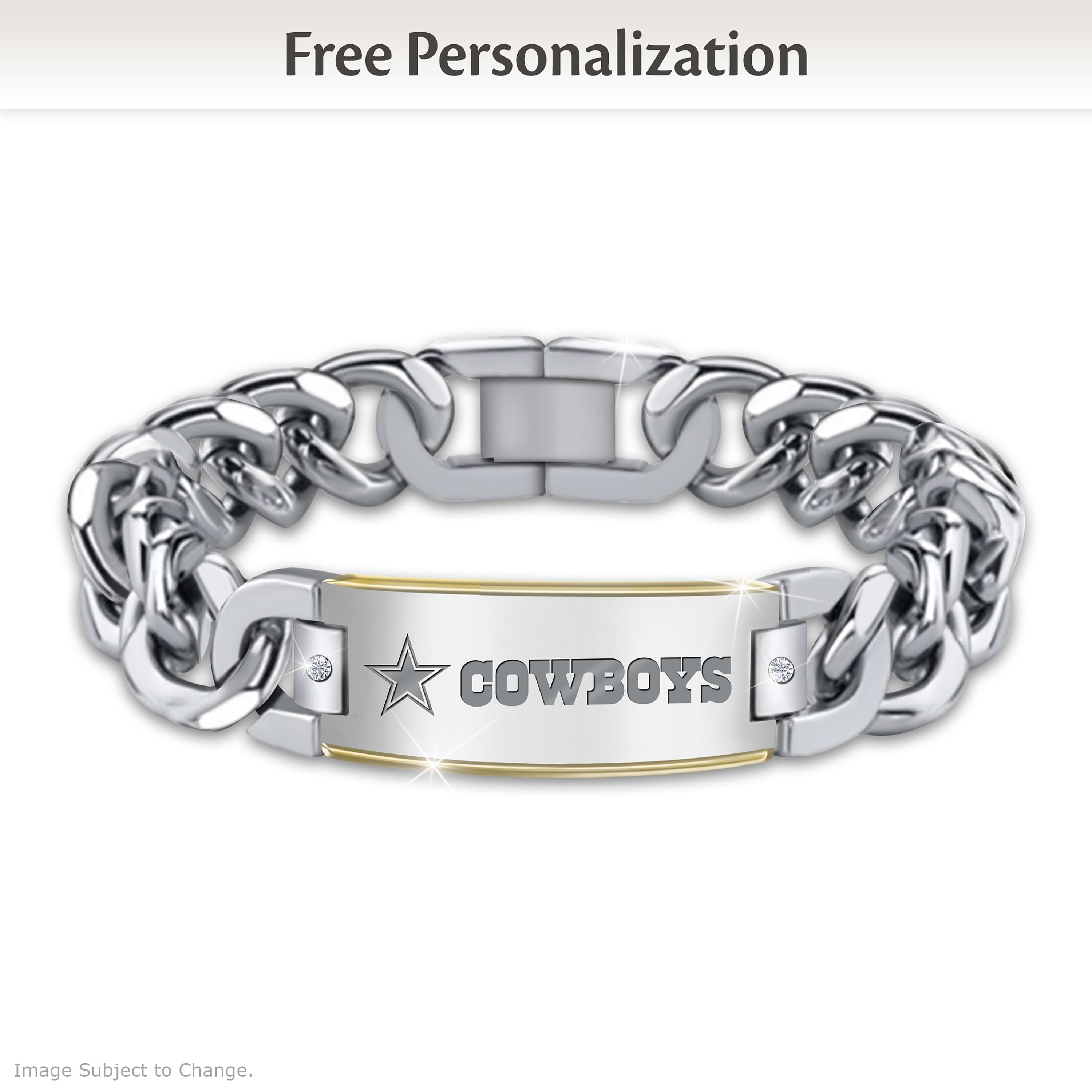 Dallas Cowboys NFL Personalized Black Stainless Steel Watch Gift For