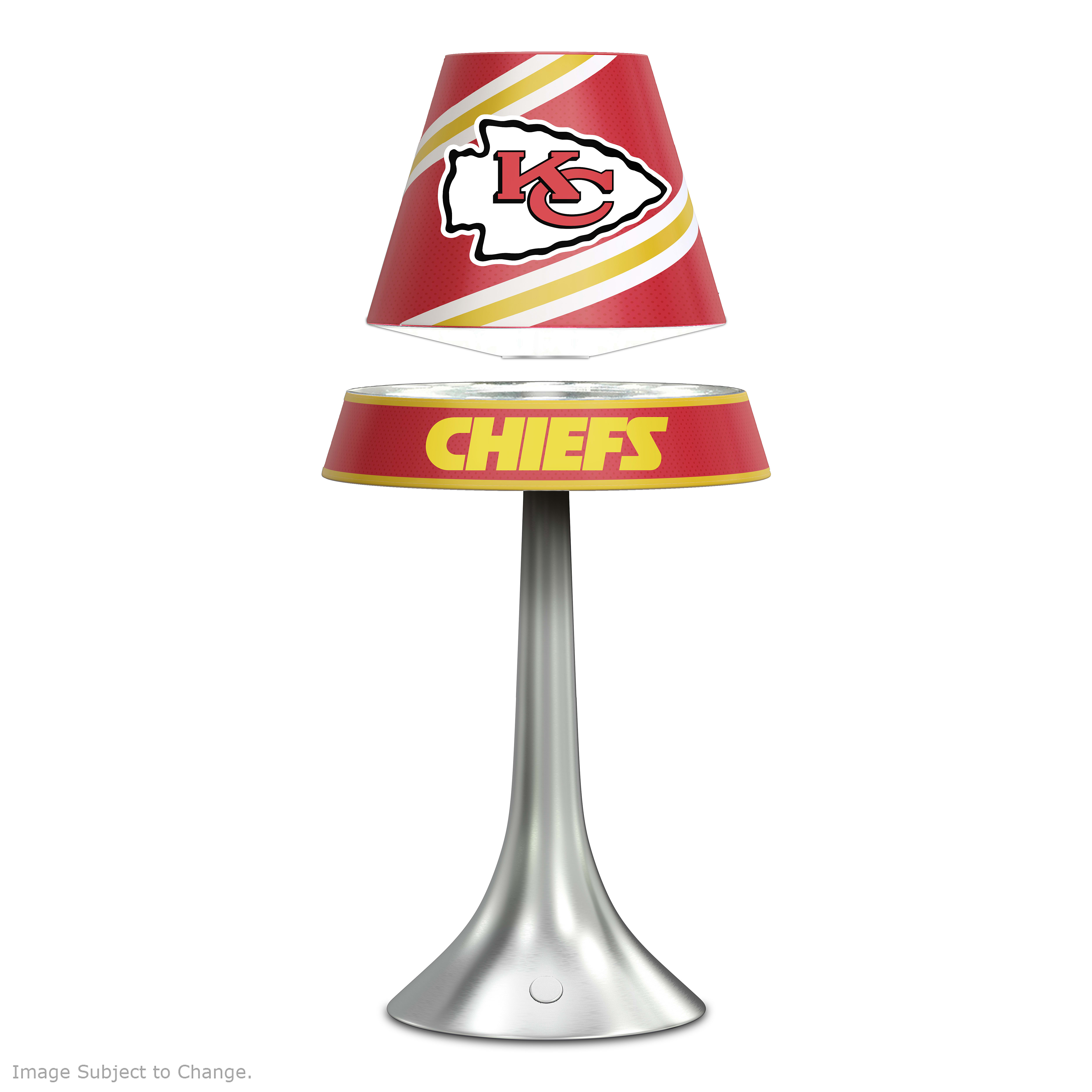 Kansas City Chiefs NFL Illuminated Levitating Lamp Adorned With Team