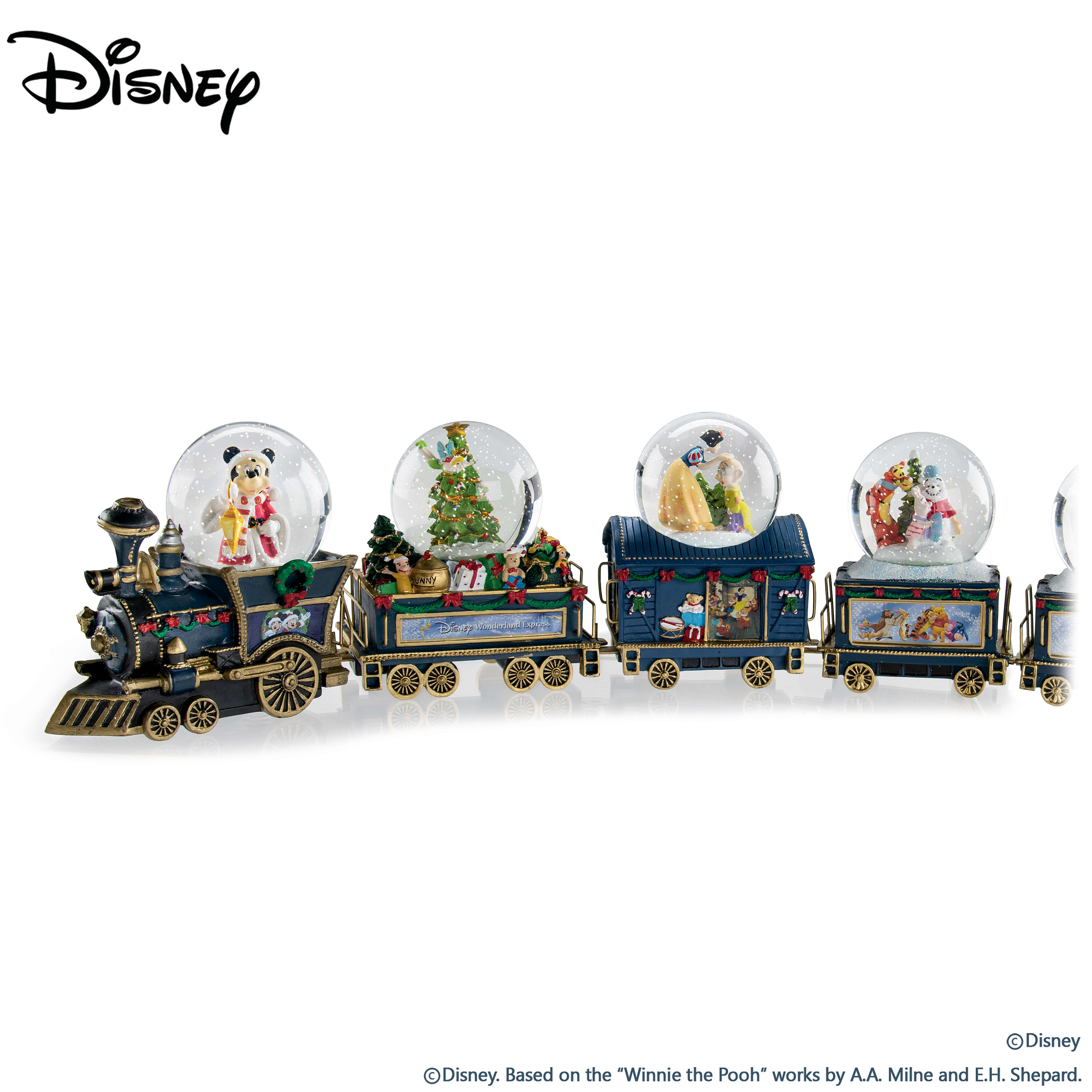 Disney Wonderland Express Miniature Snowglobe Train Collection