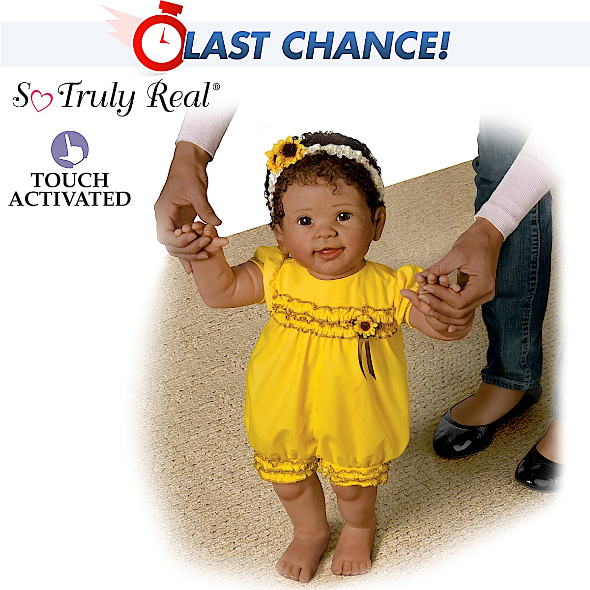 Kiaras First Steps So Truly Real Lifelike Walking Baby Doll