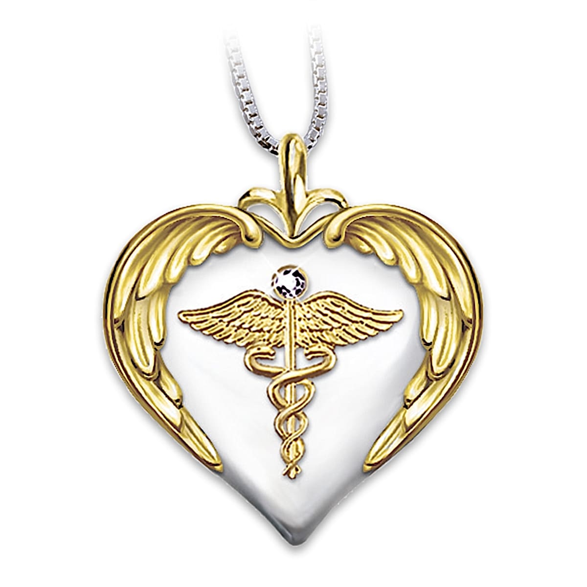 Nurse s Serenity Prayer Diamond Pendant Necklace