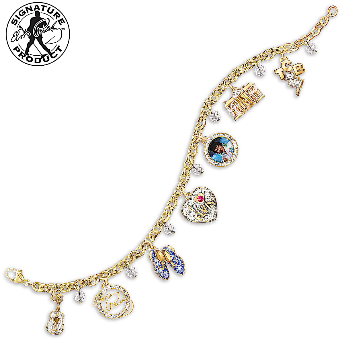 Elvis presley charm top bracelet