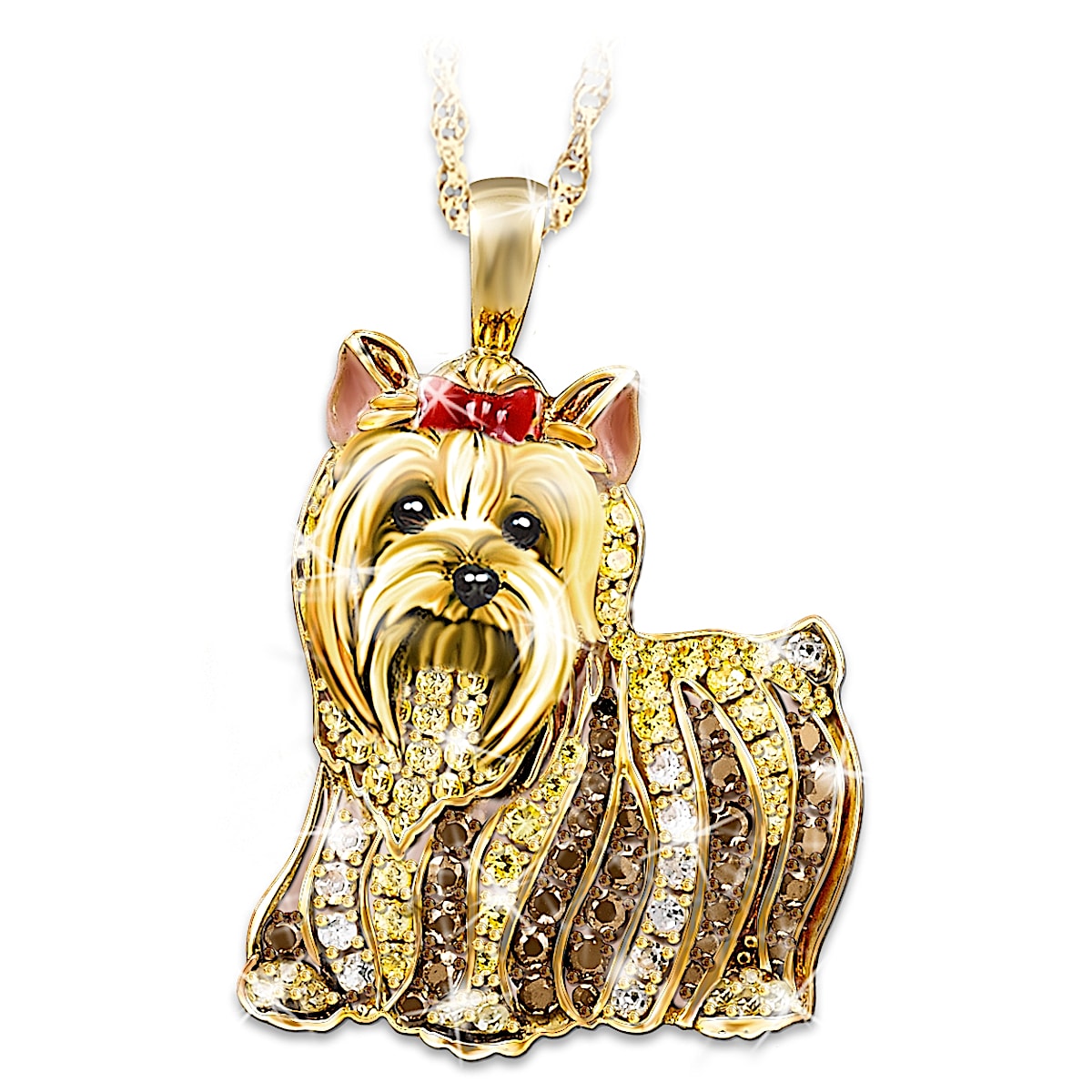Yorkie necklace cheap