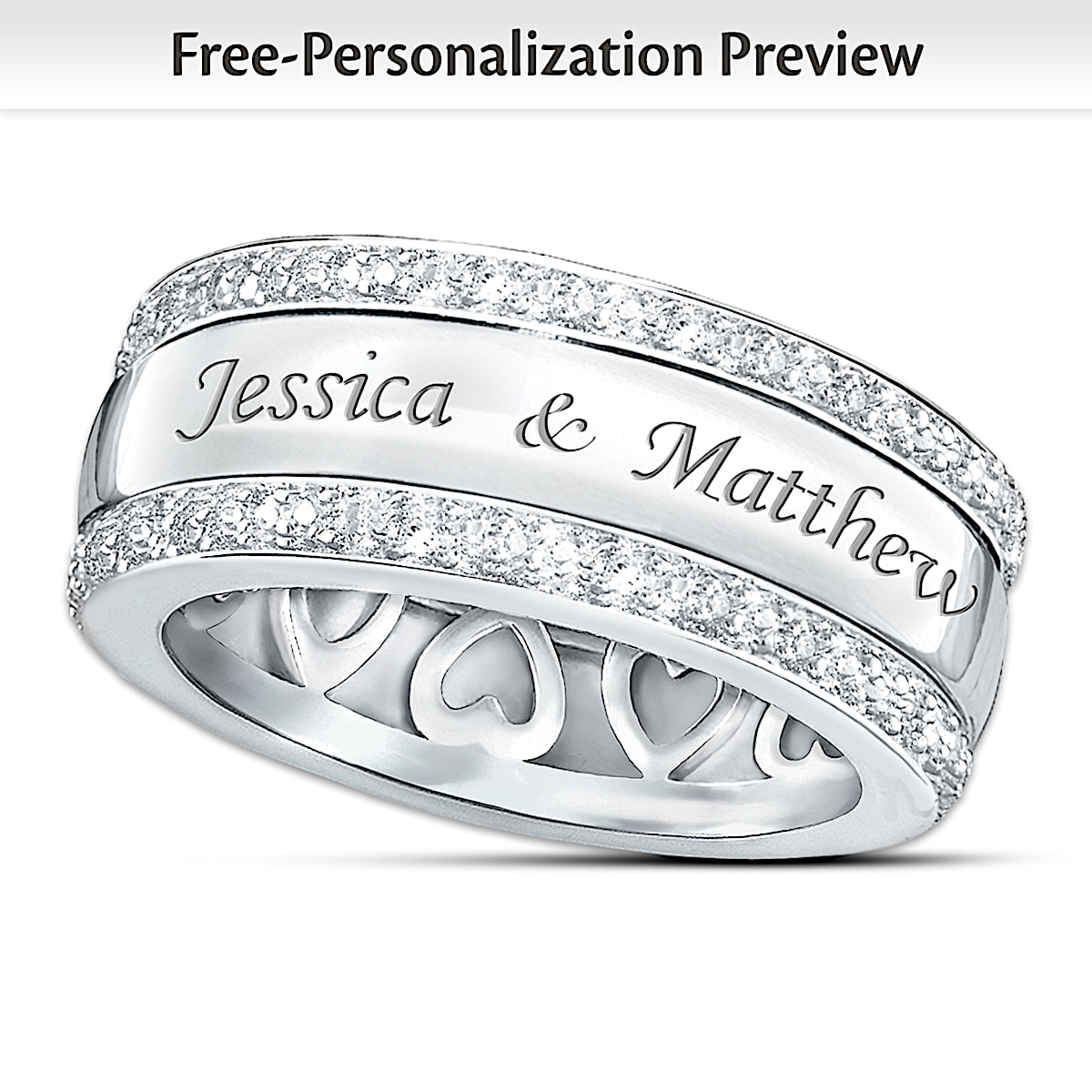JQUEEN Women's Personalized 925 Sterling Silver Custom Name Rings For Women  Infinity Mother 6 Round Cut Simulated Birthstones Twisted Stacking  Engagement Wedding Silver Ring - Walmart.com