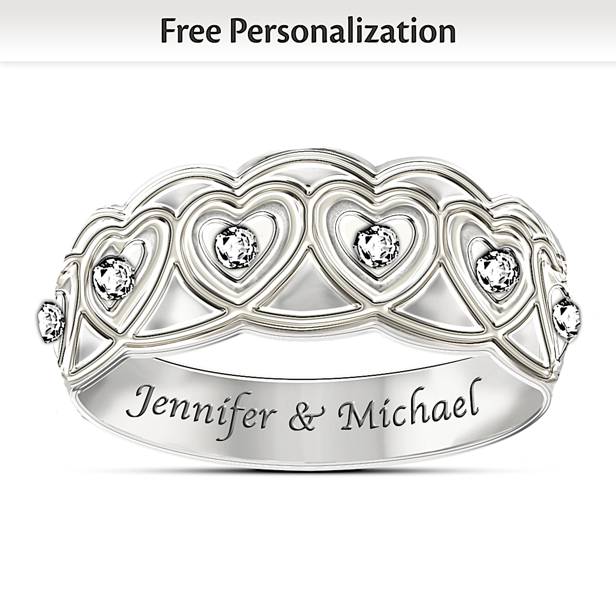 Personalized eternity shop ring