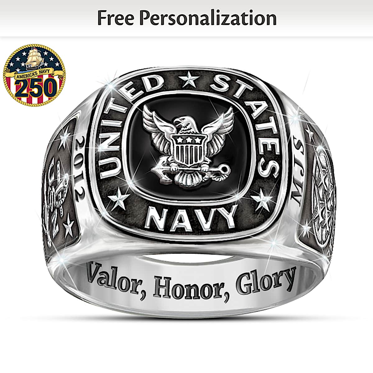 Bradford exchange hotsell army ring