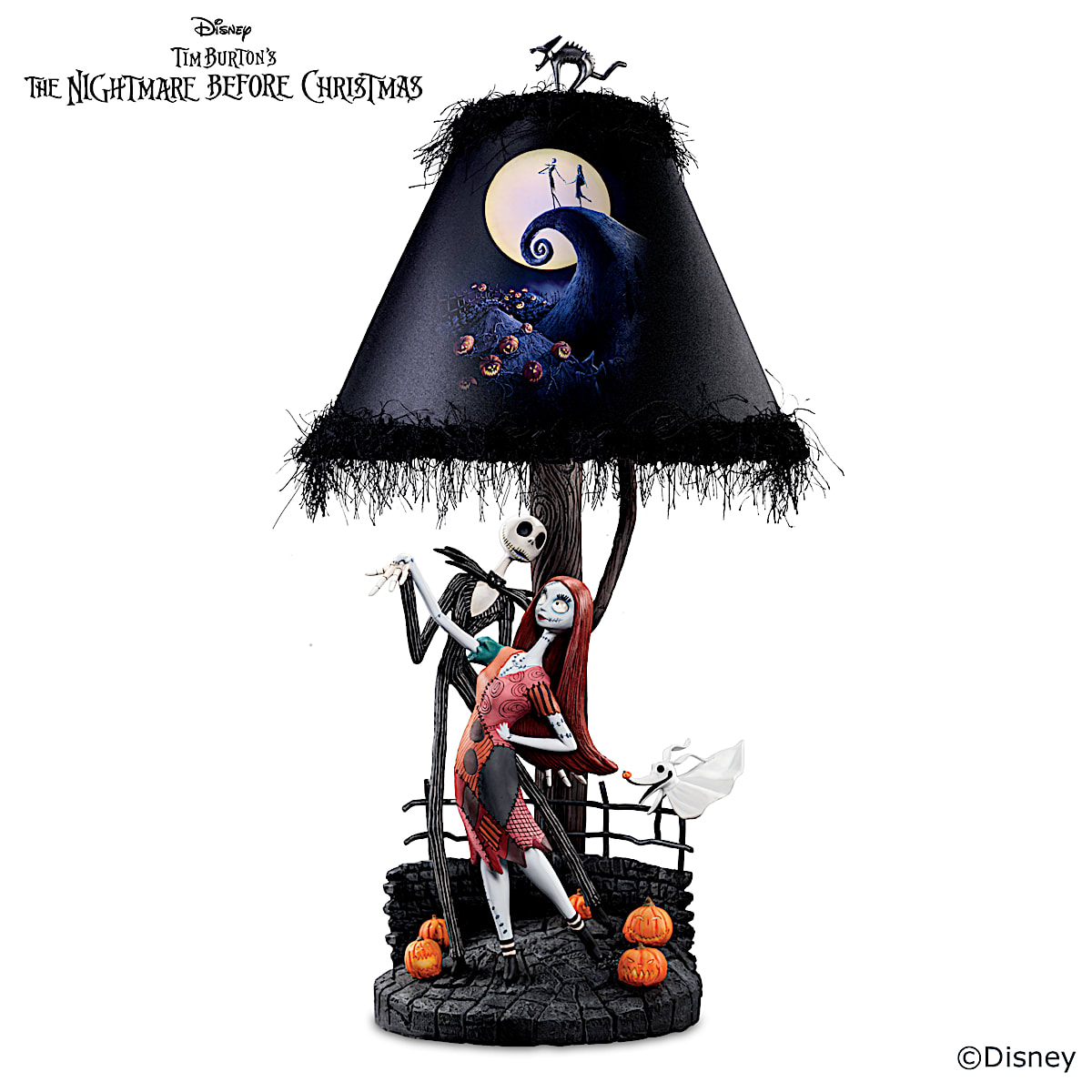 Tim Burtons The Nightmare Before Christmas Moonlight Table Lamp With