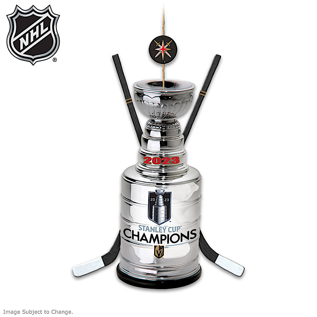 Vegas Golden Knights 2023 Stanley Cup Champions Tree Decorations