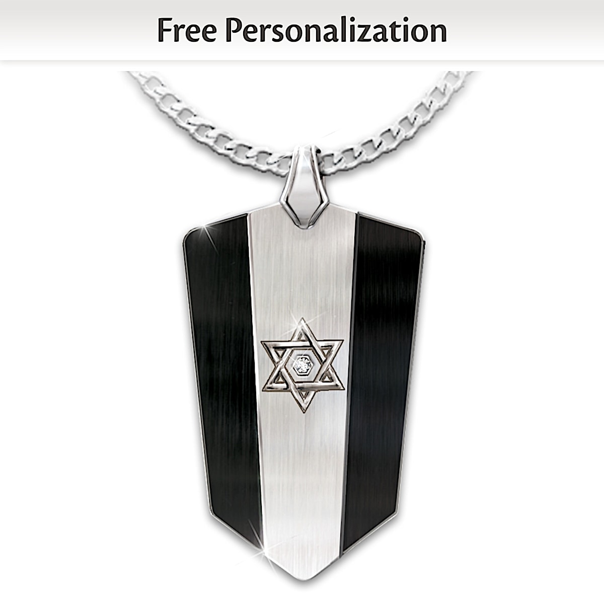 Sterling Silver Star of David Necklace with a Nano Bible Inside