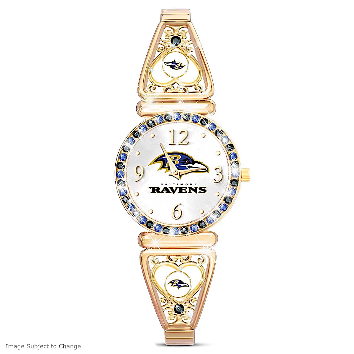 Bradford Exchange Baltimore Ravens Gold Women\'s Watch Invicta NFL Baltimore Ravens Womens Watch, Logo Dial  main image 3