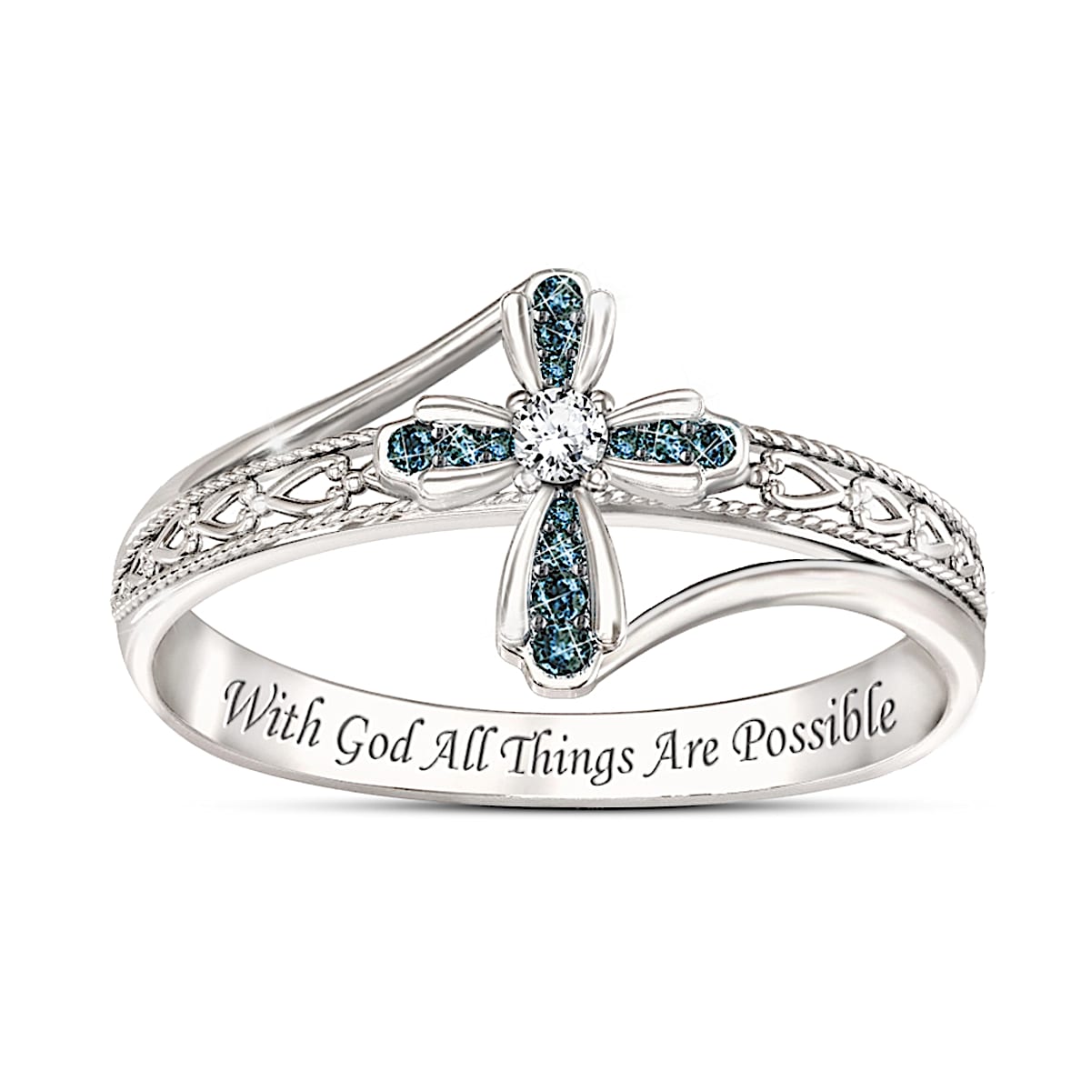 Genuine blue top diamond ring