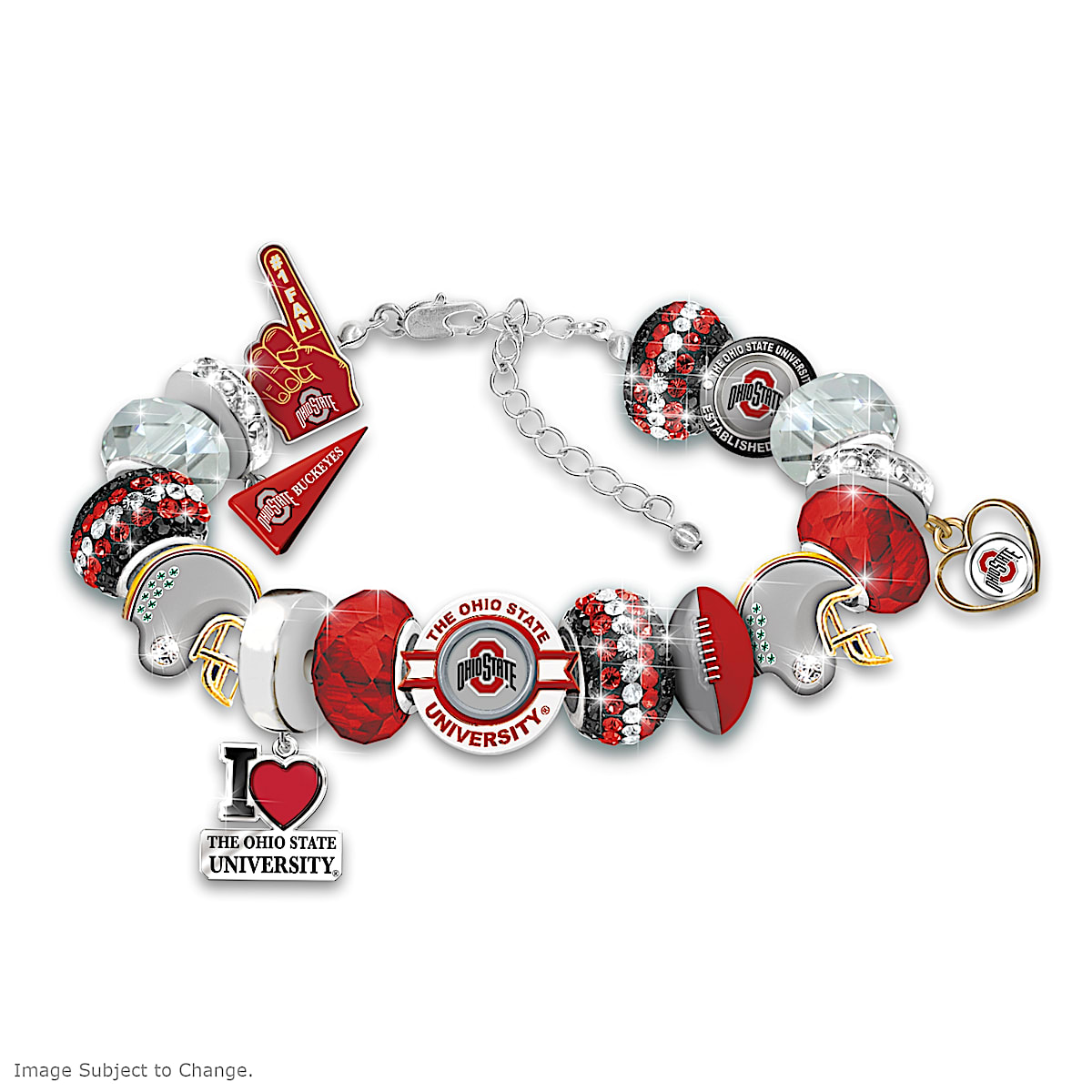 Ohio State Forever Buckeye Bracelet | Ohio State Charm Bracelet | Ohio  State Bracelet | Ohio State Jewelry| OSU Gifts