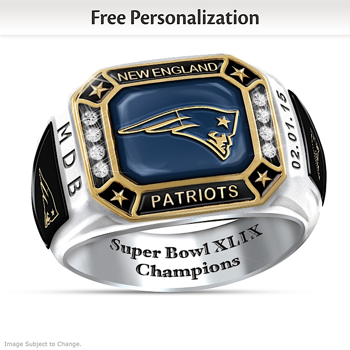 Patriots receive Super Bowl XLIX championship rings