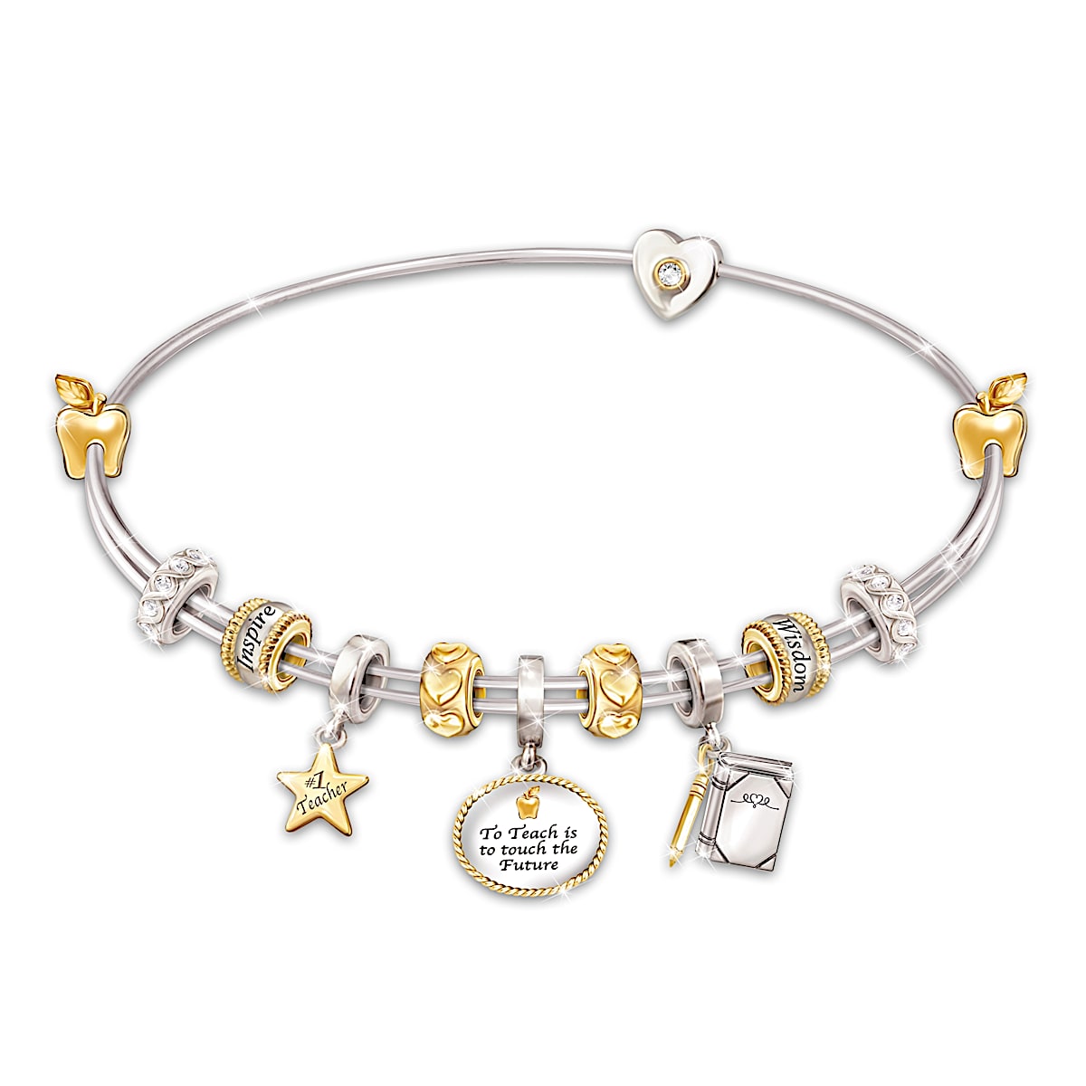 Teacher charm bracelet cheap