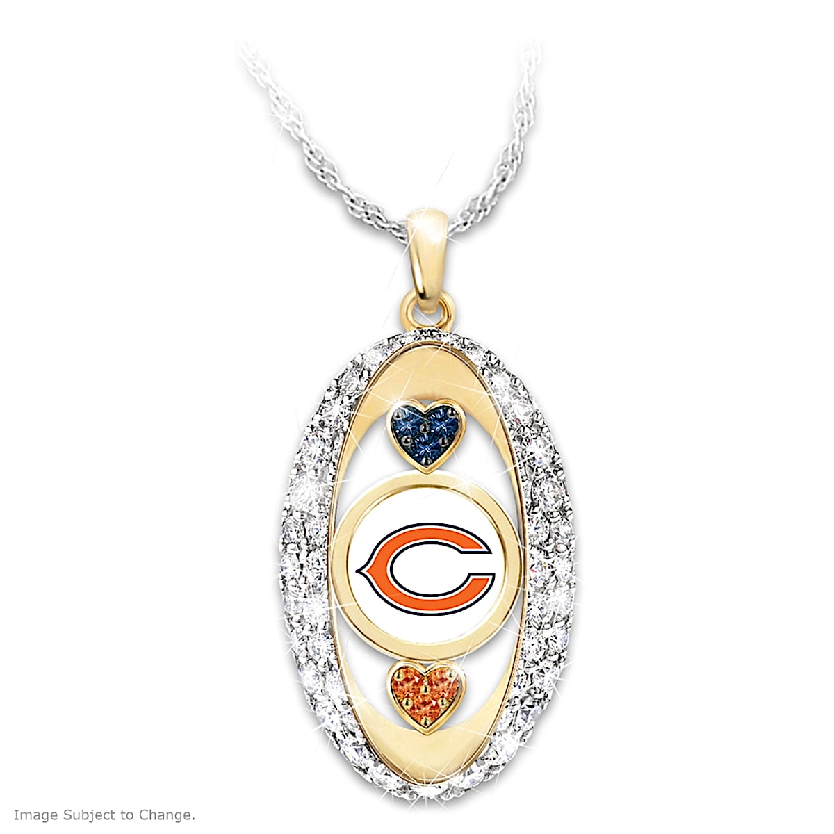 for The Love of The Game NFL Chicago Bears Women's Pendant Necklace